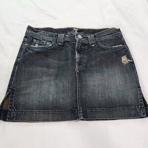 Seven for all Mankind denim jean skirt 30 mini